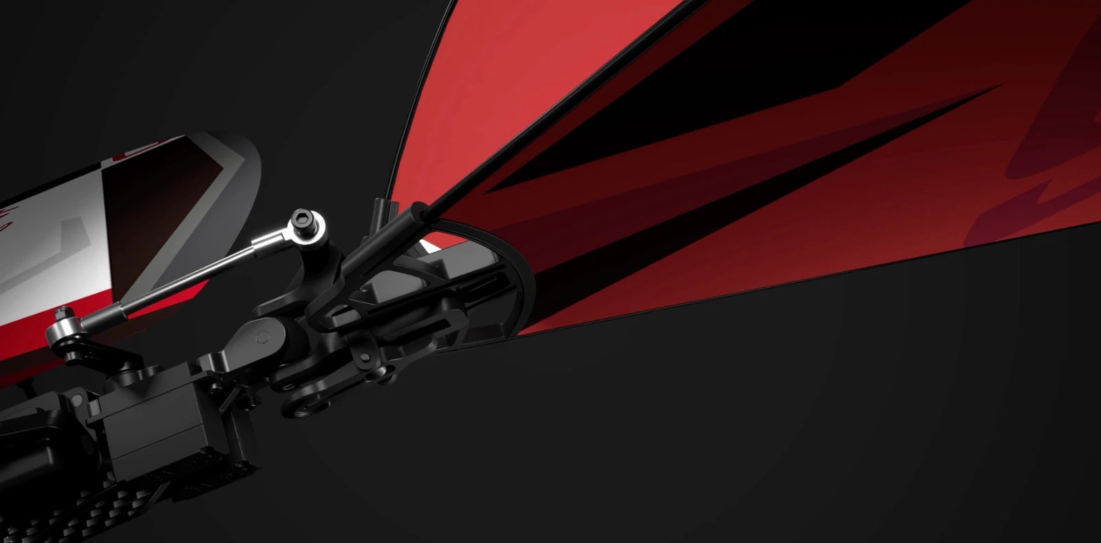 Close-up of the EAGLE X tail connection and quick-release fitting